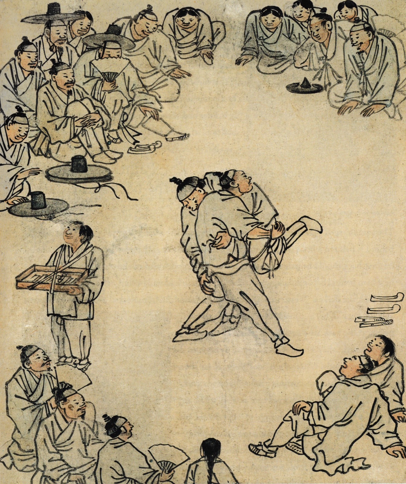 김홍도, 《씨름》